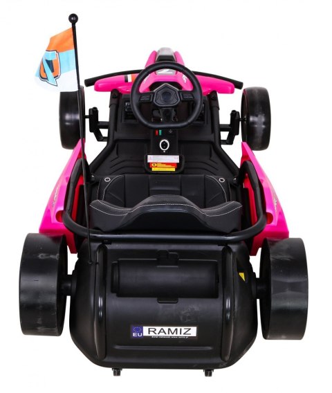 Gokart Speed 7 Drift King na akumulator dla dzieci Różowy + Funkcja driftu + Sportowe siedzenie + 2 Prędkości + EVA Gokart Speed 7 Drift King na akumulator dla dzieci Różowy + Funkcja driftu + Sportowe siedzenie + 2 Prędkości + EVA