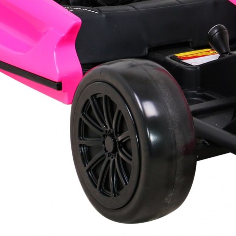 Gokart Speed 7 Drift King na akumulator dla dzieci Różowy + Funkcja driftu + Sportowe siedzenie + 2 Prędkości + EVA Gokart Speed 7 Drift King na akumulator dla dzieci Różowy + Funkcja driftu + Sportowe siedzenie + 2 Prędkości + EVA