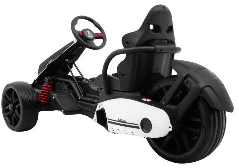 Gokart na akumulator Bolid XR-1 dla dzieci Biały + Regulowana kierownica + Profilowane siedzenie Gokart na akumulator Bolid XR-1 dla dzieci Biały + Regulowana kierownica + Profilowane siedzenie