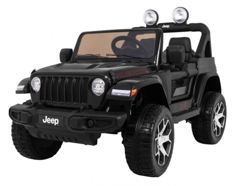 Jeep Wrangler Rubicon na akumulator dla dzieci Czarny + Pilot + Radio MP3 LED + Koła EVA Jeep Wrangler Rubicon na akumulator dla dzieci Czarny + Pilot + Radio MP3 LED + Koła EVA