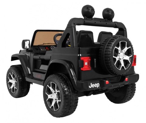 Jeep Wrangler Rubicon na akumulator dla dzieci Czarny + Pilot + Radio MP3 LED + Koła EVA Jeep Wrangler Rubicon na akumulator dla dzieci Czarny + Pilot + Radio MP3 LED + Koła EVA