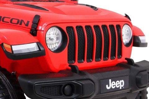 Jeep Wrangler Rubicon na akumulator dla dzieci Czerwony + Pilot + Radio MP3 LED + Koła EVA Jeep Wrangler Rubicon na akumulator dla dzieci Czerwony + Pilot + Radio MP3 LED + Koła EVA