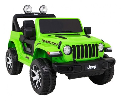 Jeep Wrangler Rubicon na akumulator dla dzieci Zielony + Pilot + Radio MP3 LED + Koła EVA Jeep Wrangler Rubicon na akumulator dla dzieci Zielony + Pilot + Radio MP3 LED + Koła EVA