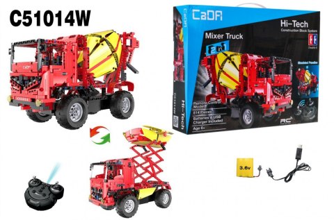 Klocki techniczne CaDA 814 el. Zdalnie sterowana Betoniarka + Podnośnik 2w1 dla dzieci 6+ Klocki techniczne CaDA 814 el. Zdalnie sterowana Betoniarka + Podnośnik 2w1 dla dzieci 6+