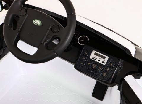 Land Rover Discovery Autko elektryczne dla dzieci Biały + Pilot + Koła EVA + Wolny Start + Radio MP3 Land Rover Discovery Autko elektryczne dla dzieci Biały + Pilot + Koła EVA + Wolny Start + Radio MP3