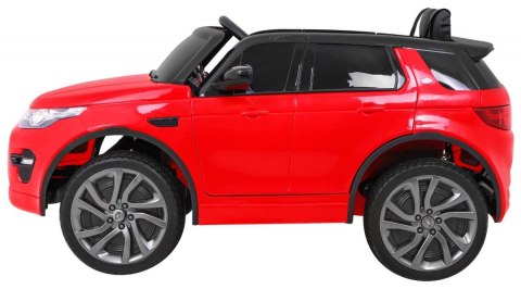 Land Rover Discovery dla dzieci Czerwony + Pilot + 5-pkt pasy + Regulacja siedzenia + EVA + MP3 LED Land Rover Discovery dla dzieci Czerwony + Pilot + 5-pkt pasy + Regulacja siedzenia + EVA + MP3 LED