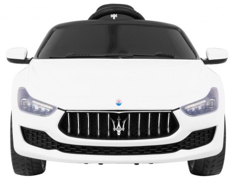 Maserati Ghibli na akumulator dla dzieci Biały + Pilot Maserati Ghibli na akumulator dla dzieci Biały + Pilot