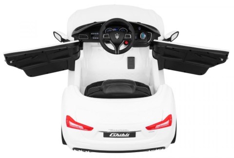 Maserati Ghibli na akumulator dla dzieci Biały + Pilot Maserati Ghibli na akumulator dla dzieci Biały + Pilot
