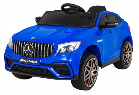 Mercedes Benz GLC63S dla dzieci Niebieski + Pilot + Napęd 4x4 + MP3 LED + EVA + Wolny Start Mercedes Benz GLC63S dla dzieci Niebieski + Pilot + Napęd 4x4 + MP3 LED + EVA + Wolny Start