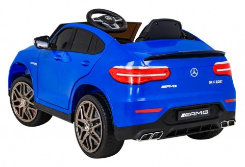 Mercedes Benz GLC63S dla dzieci Niebieski + Pilot + Napęd 4x4 + MP3 LED + EVA + Wolny Start Mercedes Benz GLC63S dla dzieci Niebieski + Pilot + Napęd 4x4 + MP3 LED + EVA + Wolny Start