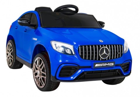 Mercedes Benz GLC63S dla dzieci Niebieski + Pilot + Napęd 4x4 + MP3 LED + EVA + Wolny Start Mercedes Benz GLC63S dla dzieci Niebieski + Pilot + Napęd 4x4 + MP3 LED + EVA + Wolny Start