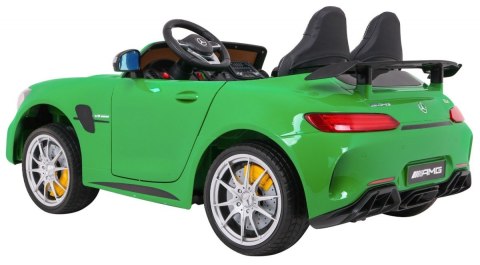 Mercedes-Benz GT R dla dzieci Lakier Zielony + Napęd 4x4 + Nawiew powietrza + Pilot + EVA + MP3 LED Mercedes-Benz GT R dla dzieci Lakier Zielony + Napęd 4x4 + Nawiew powietrza + Pilot + EVA + MP3 LED