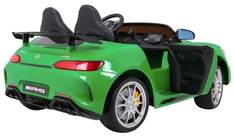 Mercedes-Benz GT R dla dzieci Lakier Zielony + Napęd 4x4 + Nawiew powietrza + Pilot + EVA + MP3 LED Mercedes-Benz GT R dla dzieci Lakier Zielony + Napęd 4x4 + Nawiew powietrza + Pilot + EVA + MP3 LED