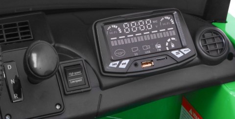 Mercedes-Benz GT R dla dzieci Lakier Zielony + Napęd 4x4 + Nawiew powietrza + Pilot + EVA + MP3 LED Mercedes-Benz GT R dla dzieci Lakier Zielony + Napęd 4x4 + Nawiew powietrza + Pilot + EVA + MP3 LED