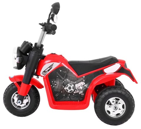 Motorek MiniBike na akumulator dla dzieci Czerwony + Dźwięki + Światła LED + Ekoskóra Motorek MiniBike na akumulator dla dzieci Czerwony + Dźwięki + Światła LED + Ekoskóra