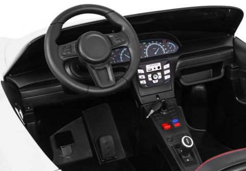 Perfecta Auto dla 2 dzieci Biały + Pompowane koła + Silnik bezszczotkowy + MP3 LED + Wolny Start Perfecta Auto dla 2 dzieci Biały + Pompowane koła + Silnik bezszczotkowy + MP3 LED + Wolny Start