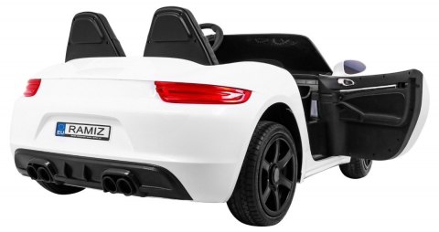 Perfecta Auto dla 2 dzieci Biały + Pompowane koła + Silnik bezszczotkowy + MP3 LED + Wolny Start Perfecta Auto dla 2 dzieci Biały + Pompowane koła + Silnik bezszczotkowy + MP3 LED + Wolny Start