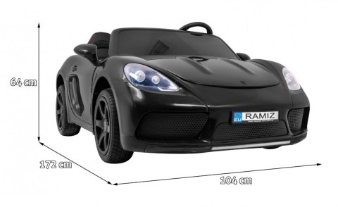 Perfecta Auto dla 2 dzieci Czarny + Pompowane koła + Silnik bezszczotkowy + MP3 LED + Wolny Start Perfecta Auto dla 2 dzieci Czarny + Pompowane koła + Silnik bezszczotkowy + MP3 LED + Wolny Start