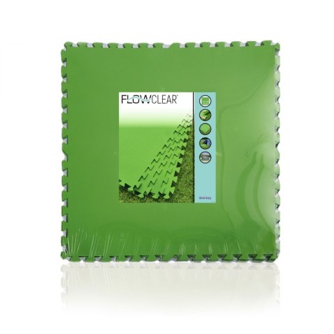 Piankowa Mata pod basen ogrodowy Zielony 9 szt. 78x78cm BESTWAY Piankowa Mata pod basen ogrodowy Zielony 9 szt. 78x78cm BESTWAY
