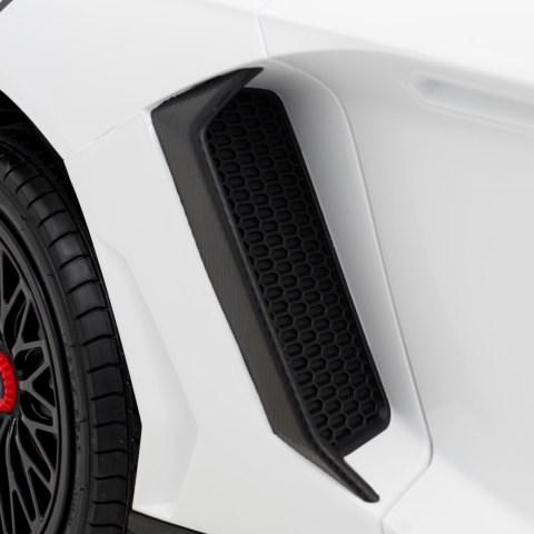 Lamborghini Aventador SV na akumulator dla 2 dzieci Biały + Silnik bezszczotkowy + Pompowane koła + Audio LED Lamborghini Aventador SV na akumulator dla 2 dzieci Biały + Silnik bezszczotkowy + Pompowane koła + Audio LED