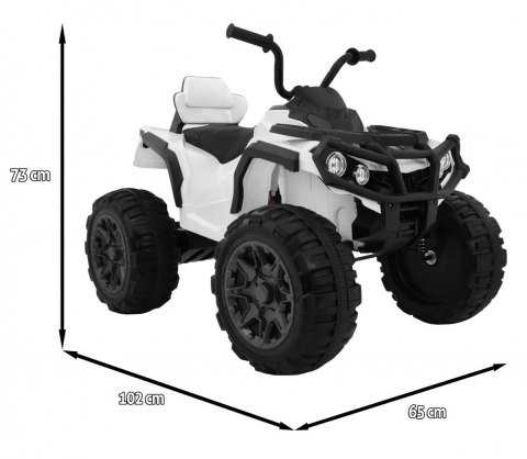 Quad ATV 2.4GHz na akumulator dla dzieci Biały + Pilot + Koła EVA + Radio MP3 + Wolny Start Quad ATV 2.4GHz na akumulator dla dzieci Biały + Pilot + Koła EVA + Radio MP3 + Wolny Start