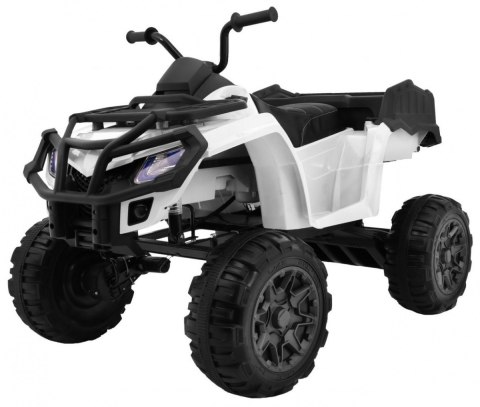 Quad XL ATV na akumulator dla dzieci Biały + Napęd 4x4 + Bagażnik + Wolny Start + EVA + Audio LED Quad XL ATV na akumulator dla dzieci Biały + Napęd 4x4 + Bagażnik + Wolny Start + EVA + Audio LED