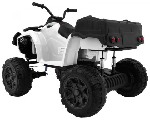 Quad XL ATV na akumulator dla dzieci Biały + Napęd 4x4 + Bagażnik + Wolny Start + EVA + Audio LED Quad XL ATV na akumulator dla dzieci Biały + Napęd 4x4 + Bagażnik + Wolny Start + EVA + Audio LED