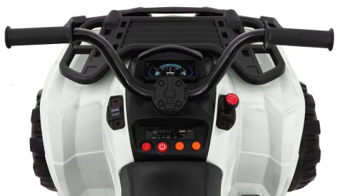 Quad XL ATV na akumulator dla dzieci Biały + Napęd 4x4 + Bagażnik + Wolny Start + EVA + Audio LED Quad XL ATV na akumulator dla dzieci Biały + Napęd 4x4 + Bagażnik + Wolny Start + EVA + Audio LED