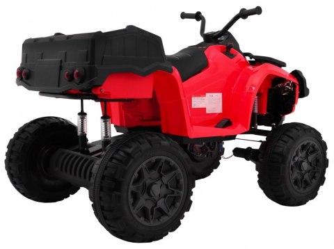 Quad XL ATV na akumulator dla dzieci Czerwony + Napęd 4x4 + Bagażnik + Wolny Start + EVA + Audio LED Quad XL ATV na akumulator dla dzieci Czerwony + Napęd 4x4 + Bagażnik + Wolny Start + EVA + Audio LED