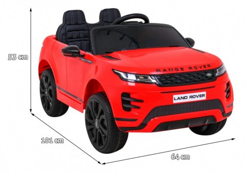 Range Rover Evoque na akumulator dla dzieci Czerwony + Pilot + Wolny Start + MP3 LED Range Rover Evoque na akumulator dla dzieci Czerwony + Pilot + Wolny Start + MP3 LED