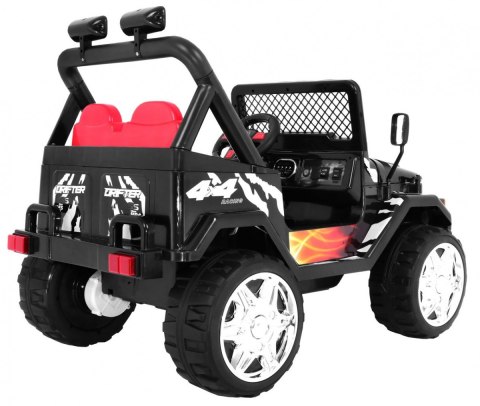Terenowy Raptor Drifter na akumulator dla dzieci Czarny + Pilot + Wolny Start + EVA + Dźwięki Światła Terenowy Raptor Drifter na akumulator dla dzieci Czarny + Pilot + Wolny Start + EVA + Dźwięki Światła