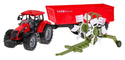 Traktor do przewracania siana z wywrotką dla dzieci 3+ Ruchome elementy + Napęd friction Traktor do przewracania siana z wywrotką dla dzieci 3+ Ruchome elementy + Napęd friction