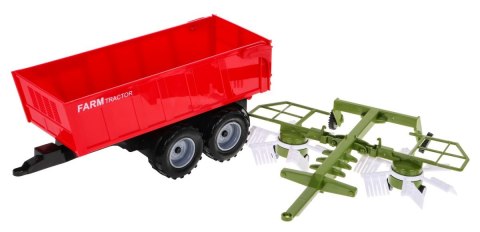 Traktor do przewracania siana z wywrotką dla dzieci 3+ Ruchome elementy + Napęd friction Traktor do przewracania siana z wywrotką dla dzieci 3+ Ruchome elementy + Napęd friction