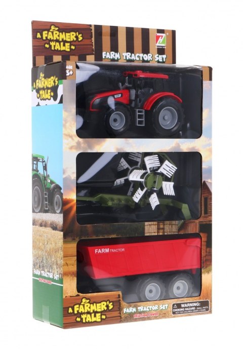 Traktor do przewracania siana z wywrotką dla dzieci 3+ Ruchome elementy + Napęd friction Traktor do przewracania siana z wywrotką dla dzieci 3+ Ruchome elementy + Napęd friction
