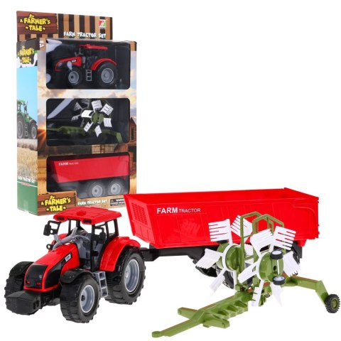 Traktor do przewracania siana z wywrotką dla dzieci 3+ Ruchome elementy + Napęd friction Traktor do przewracania siana z wywrotką dla dzieci 3+ Ruchome elementy + Napęd friction