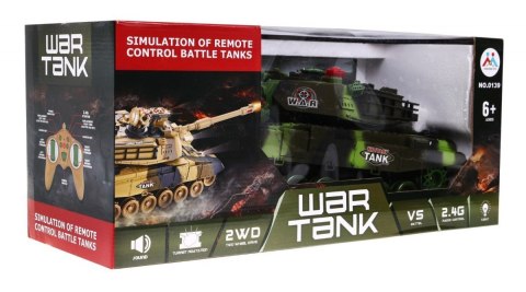 Zdalnie sterowany Czołg dla dzieci 3+ Zielony 1:18 + Pilot + Dźwięki + LED + Ruchome elementy Zdalnie sterowany Czołg dla dzieci 3+ Zielony 1:18 + Pilot + Dźwięki + LED + Ruchome elementy