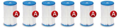 6 x Filtr do pompy komplet Typ A INTEX 29000 6 x Filtr do pompy komplet Typ A INTEX 29000