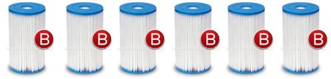 6 x Filtr do pompy komplet Typ B INTEX 29005 6 x Filtr do pompy komplet Typ B INTEX 29005