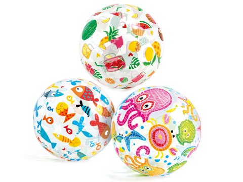 Dmuchana piłka plażowa z nadrukiem 51 cm INTEX 59040 rybki Dmuchana piłka plażowa z nadrukiem 51 cm INTEX 59040 rybki