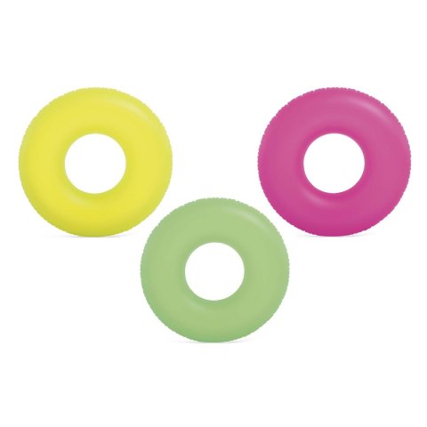 Koło do pływania Neon śr 91 cm - 3 kolory INTEX 59262 różowy Koło do pływania Neon śr 91 cm - 3 kolory INTEX 59262 różowy
