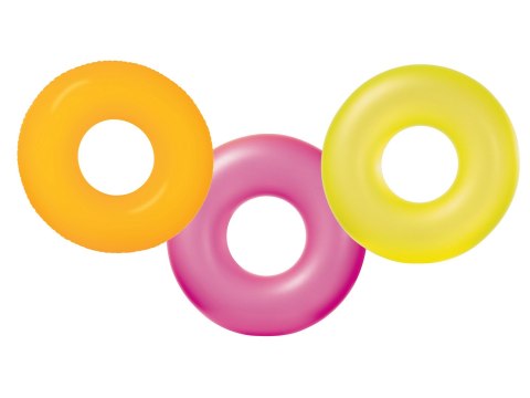 Koło do pływania Neon śr 91 cm - 3 kolory INTEX 59262 różowy Koło do pływania Neon śr 91 cm - 3 kolory INTEX 59262 różowy