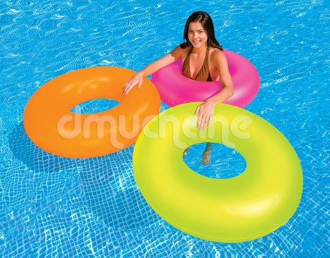 Koło do pływania Neon śr 91 cm - 3 kolory INTEX 59262 różowy Koło do pływania Neon śr 91 cm - 3 kolory INTEX 59262 różowy
