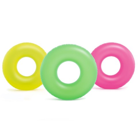 Koło do pływania Neon śr 91 cm - 3 kolory INTEX 59262 zielony Koło do pływania Neon śr 91 cm - 3 kolory INTEX 59262 zielony