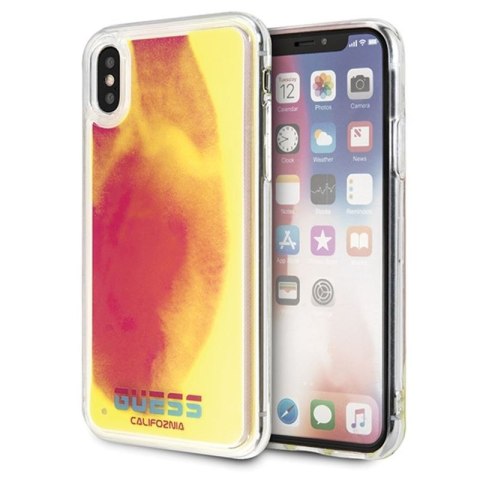 Guess California - Etui iPhone Xs / X (Glow in the Dark Sand/Pink) Guess California - Etui iPhone Xs / X (Glow in the Dark Sand/Pink)