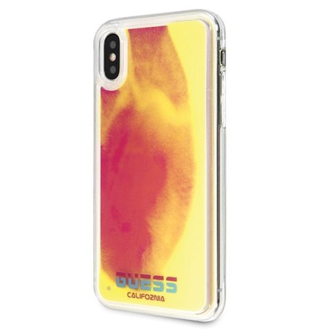 Guess California - Etui iPhone Xs / X (Glow in the Dark Sand/Pink) Guess California - Etui iPhone Xs / X (Glow in the Dark Sand/Pink)