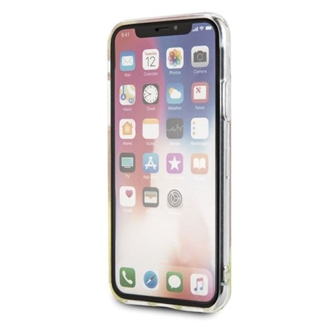 Guess California - Etui iPhone Xs / X (Glow in the Dark Sand/Pink) Guess California - Etui iPhone Xs / X (Glow in the Dark Sand/Pink)