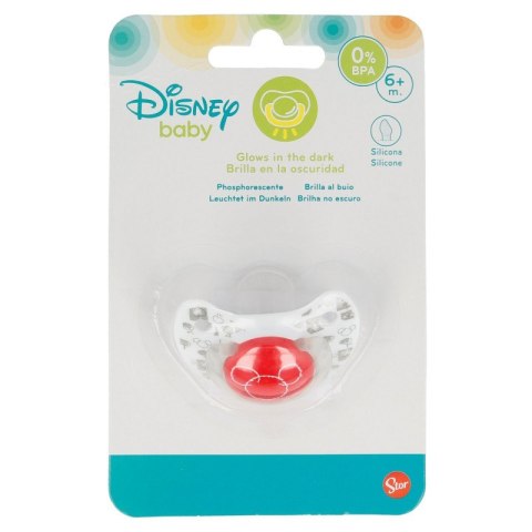 Mickey Mouse - Smoczek silikonowy w anatomicznym kształcie 6 m+ (świecacy w ciemności) (czerwony) Mickey Mouse - Smoczek silikonowy w anatomicznym kształcie 6 m+ (świecacy w ciemności) (czerwony)