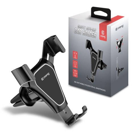 Crong Gravity Auto-Clip Car Holder - Uchwyt samochodowy grawitacyjny do telefonu 4,7"- 6,5" (czarny) Crong Gravity Auto-Clip Car Holder - Uchwyt samochodowy grawitacyjny do telefonu 4,7"- 6,5" (czarny)