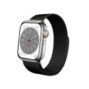 Crong Milano Steel - Pasek ze stali nierdzewnej do Apple Watch 42/44/45/49 mm (czarny)
