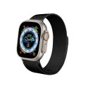 Crong Milano Steel - Pasek ze stali nierdzewnej do Apple Watch 42/44/45/49 mm (czarny)